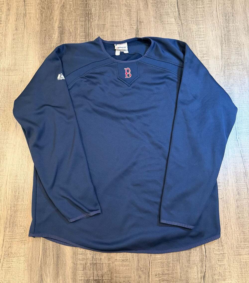Majestic Athletic Boston Red Sox Therma Base Long Sleeve Pullover Warmup Shirt